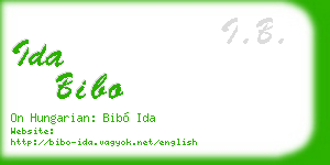 ida bibo business card